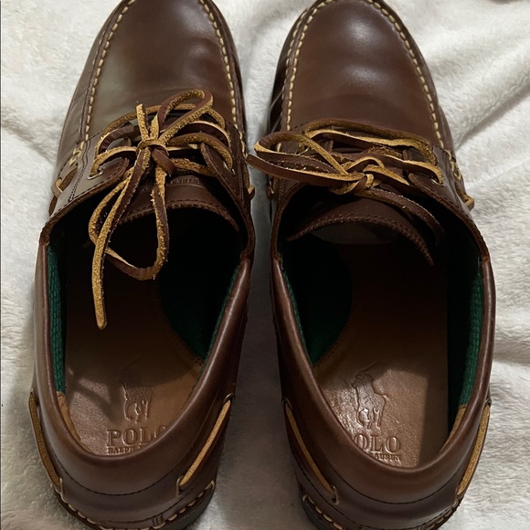 Polo Ralph Lauren Brown Leather Men's Shoes - Picture 2 of 6
